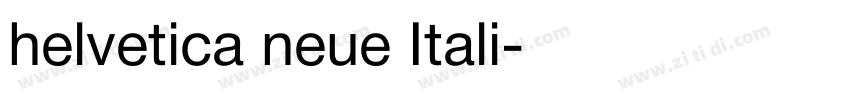 helvetica neue Itali字体转换